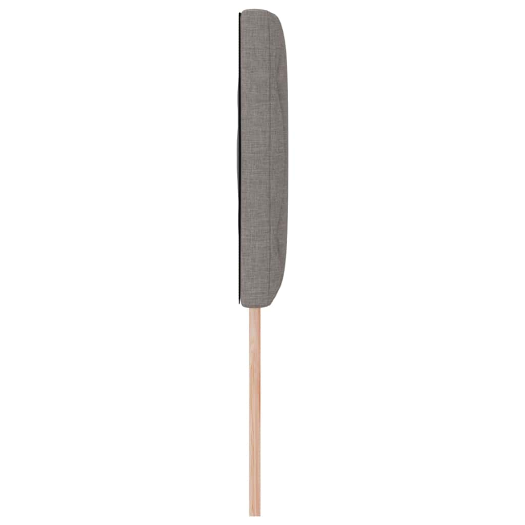 Headboard with LED Strip Lights Adjustable Taupe 144 cm Fabric